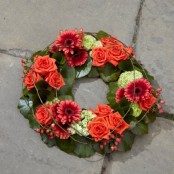ORANGE AND RED WREATH
